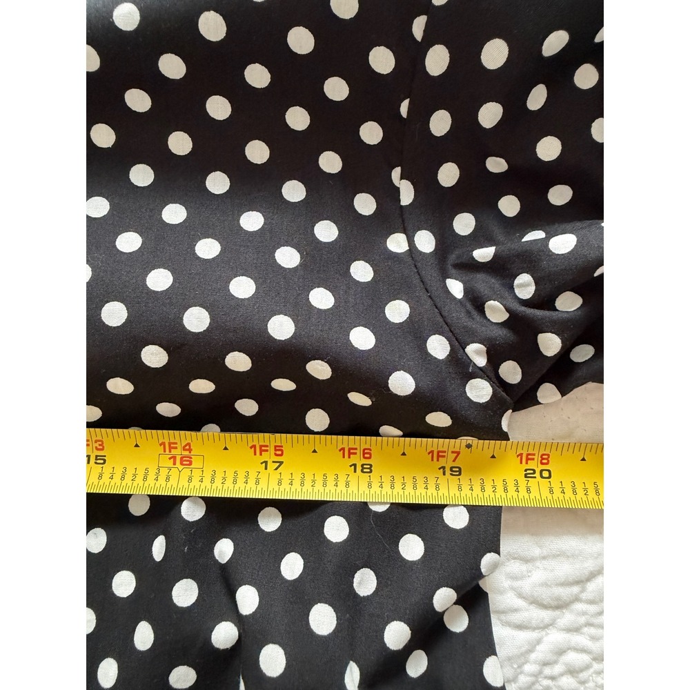 Anthropologie Maeve Bettina Tiered Cotton Midi Dress Polka Dot Swan Size S - Picture 8 of 11